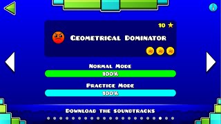 Geometry Dash – “Geometrical Dominator” 100 Complete All Coins  GuitarHeroStyles [upl. by Bonacci402]