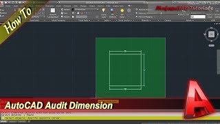 Autocad Tutorial Audit Dimension From Editing [upl. by Boykins]