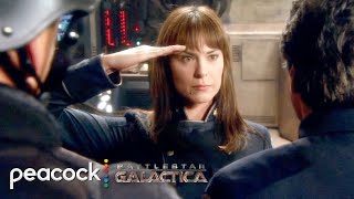 The Galactica Welcomes Helena Cain  Battlestar Galactica [upl. by Gabriello]