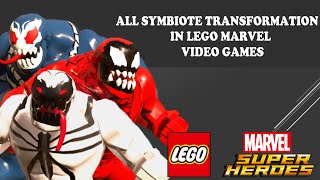 All Symbiote Transformation In LEGO Marvel Superheroes 2 W  Mods [upl. by Devona140]