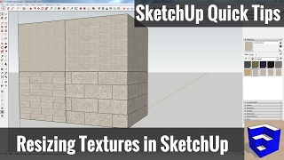 Resizing Textures and Materials in SketchUp  SketchUp Quick Tips [upl. by Rusell]