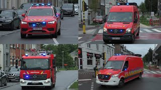 Brandweer Vilvoorde met spoed naar verschillende interventies in en rond Vilvoorde [upl. by Rustie]