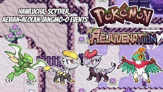 Pokemon Rejuvenation 135 Hawlucha Scyther AevianAlolan Jangmoo Events [upl. by Dela219]