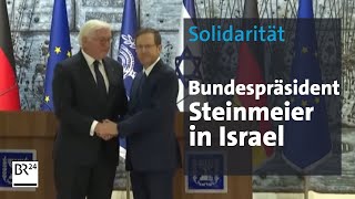 Solidarität Bundespräsident Steinmeier in Israel  BR24 [upl. by Mannie]