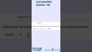 Exercice 132 Les ensembles TCSF Maths [upl. by Vivien]