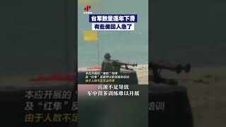 【台軍數量逐年下滑 有些美國人急了】近日，美媒曝台灣兵源不足，軍中多項訓練難以開展；台軍在加强人員訓練方面進展緩慢，令美國及民進黨當局的軍事專家“感到憂心”  紀錄台灣 [upl. by Kelbee671]