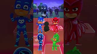 PJ Masks  CatBoy 🆚 Owlette 🆚 Night Ninja 🆚 Gekko X Dance Song Tiles Hop EDM Rush shorts [upl. by Inalem]