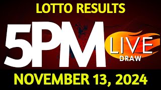 Lotto Result Today 500 pm draw November 13 2024 Wednesday PCSO LIVE [upl. by Nnylkoorb89]