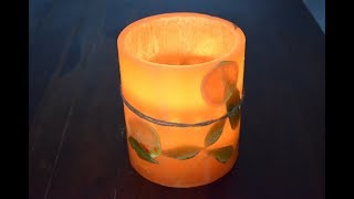 TUTORIAL Aprende a hacer un fanal o vela hueca con flores y frutos en su interior [upl. by Sueaddaht]