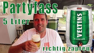 Partyfass 5 Liter Fass richtig zapfen [upl. by Enilorak]