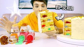 i baked jeffree star LIP SCRUBS into a cake [upl. by Sirovart]