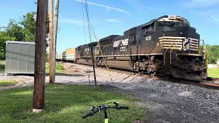 Norfolk Southern 11094422 manifest 57 rolling stock track 2 siding Delanson NY ￼52324 533 pm [upl. by Fonseca]