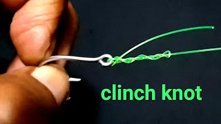 Clinch knot Tutorial  Best fishing knot for hook [upl. by Vasta191]