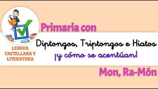 Diptongos Triptongos e Hiatos y cómo se acentúan 5º y 6º Primaria [upl. by Izzy]