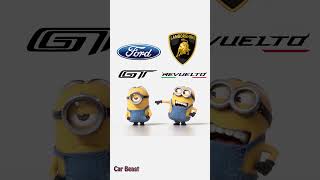 Lamborghini Revuelto vs Ford GT minions style funny tiktok automobile lamborghini vs supercar [upl. by Addi917]