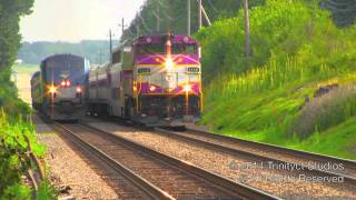 AMTRAKS DOWNEASTER RACES THE MBTA Amtrak Wins [upl. by Godewyn804]