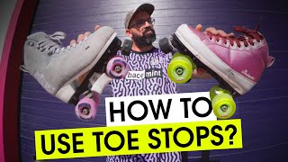 HOW TO USE TOE STOPS ON ROLLER SKATES  10 WAYS [upl. by Reeher]