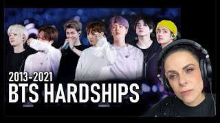 Reacting to BTS Hardships 2013 2021 [upl. by Alletneuq601]