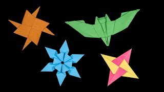 04 New Easy Origami Ninja Star  How to make [upl. by Debera676]