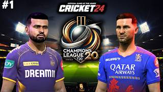 Champions League T20  KKR vs RCB 1st Match  Cricket 24  RtxVivek [upl. by Annagroeg]