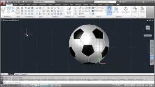 AutoCAD 3D Soccer Ball Modeling Tutorial [upl. by Ardath]