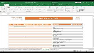 FICHIER DE GESTION DUN RESTAURANT [upl. by Ayotyal]