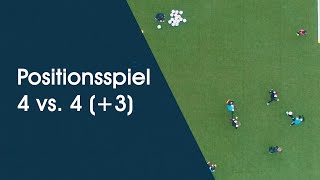 Spielform Positionsspiel 4 gegen 4 Plus 3  Fußballtraining am Deutschen Fußball Internat [upl. by Peddada]