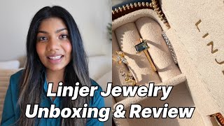 LINJER Jewllery unboxing and review  Thoughts on Blue Topaz ring and gold vermeil [upl. by Elvie]