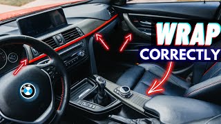 How to Wrap BMW Interior  3M 2080  DIY  F30 F32 [upl. by Naujyt]