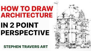 Tips for Drawing Architecture in 2 Point Perspective [upl. by Seavir165]