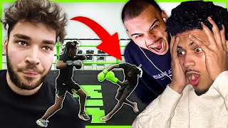 Whoisfresh reacts to Adin Ross boxing match ft dasgasdom3 GONE WRONG [upl. by Roydd]