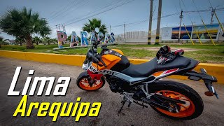 Viaje en moto desde Lima hasta Arequipa  Paracas  Honda CB190R V2  Día 1 🏍️🔥 [upl. by Allegra]