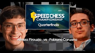 Speed Chess Championship 2024  Quarterfinals  Alireza Firouzja vs Fabiano Caruana [upl. by Torray]