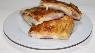 Empanada jugosa de jamon y queso  Receta paso a paso [upl. by Blackstock]