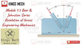 Module 15 Resolution of forces Beer and Johnston book exercise in Tamil [upl. by Mellins]