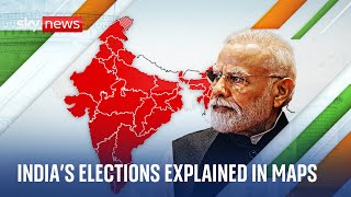 India election 2024 Explained in maps [upl. by Weinberg839]