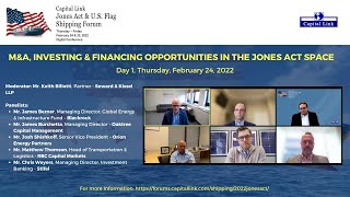 Capital Links Jones Act amp US Shipping Forum  MampA Investing amp Financing Opportunities Jones Act [upl. by Alisen806]