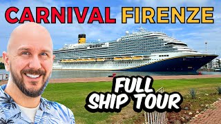 Carnival Firenze Cruise FULL Ship Tour  Mexican Riviera Adventure Puerto Vallarta Mazatlan Cabo [upl. by Atinaej]