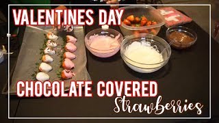 EASY CHOCOLATE COVERED STRAWBERRIESVALENTINES DAY TREAT [upl. by Noiramaj577]