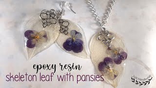 JustHandmade How to make an epoxy resin SKELETON LEAF jewelry  tutorial [upl. by Hsetim]