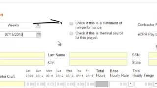 Module 2 Online Certified Payroll Reporting Entering Payroll Information  Part 1 310 [upl. by Anwahsat]