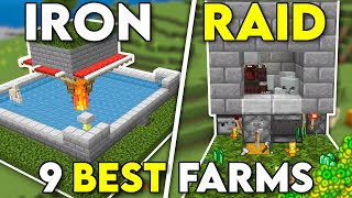 9 MUST HAVE Farms Minecraft Bedrock 120 [upl. by Sherer]