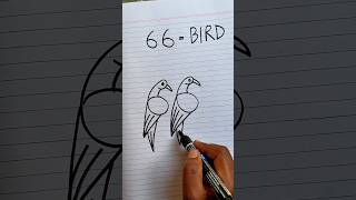 Bird drawing easy👌 shorts shortsfeed trending viral drawing [upl. by Reffotsirk]