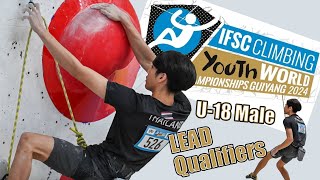 IFSC Climbing YOUTH WORLD CHAMPIONSHIPS Guiyang 2024 U18 Male LEAD Qualification [upl. by Stevena]