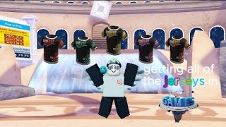 Getting all the jerseys in The Games  ROBLOX THE GAMES [upl. by Arracahs855]