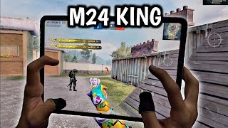 M24 KING VS CONQUEROR AND MYTHIC FASHION PLAYERS 1 VS 2 CHALLENGE  IPAD PRO 4FINGERS HANDCAM [upl. by Bekha]