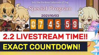 NEW Patch 22 Live Stream EXACT COUNTDOWN FREE ★★★★  Genshin Impact [upl. by Daigle190]