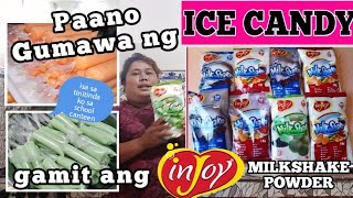 BUKO PANDAN ICE CANDY ko pangbinta gamit ang injoy MILKSHAKE [upl. by Cletis]