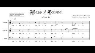 Mass of Tournai Agnus Dei discantus style polyphony [upl. by Lefkowitz]