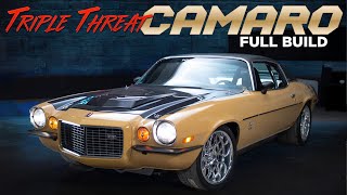 Full Build Turning A 73 SplitBumper Chevy Camaro Into A Triple Threat [upl. by Oinigih270]